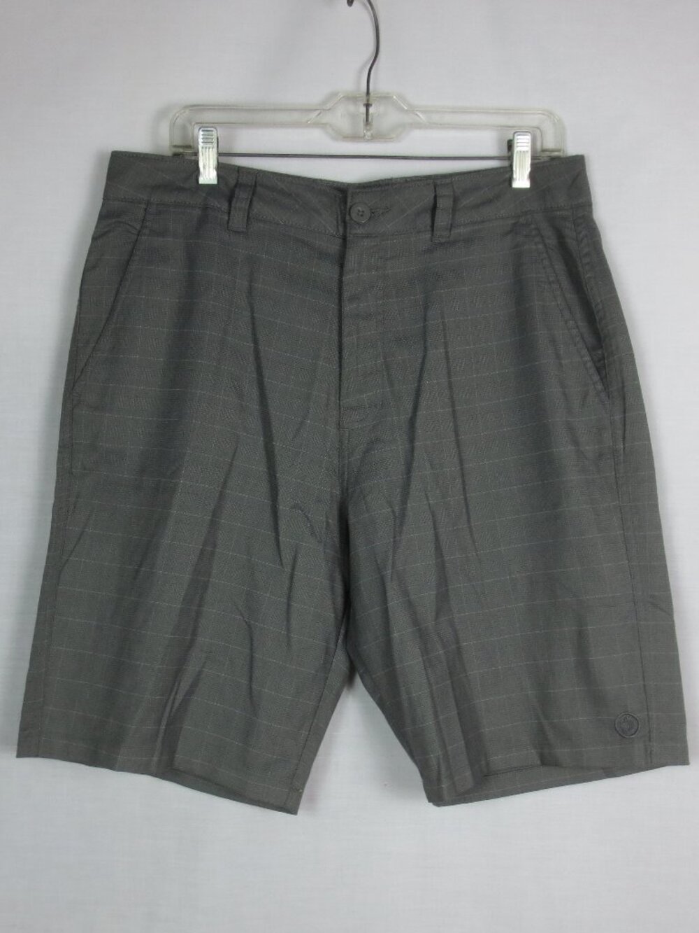 NEW Hang Ten Shorts Two Tone Gray Check Lightweight Soft Comfy Bermuda Size 34